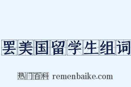 罢美国留学生组词是什么意思的图片
